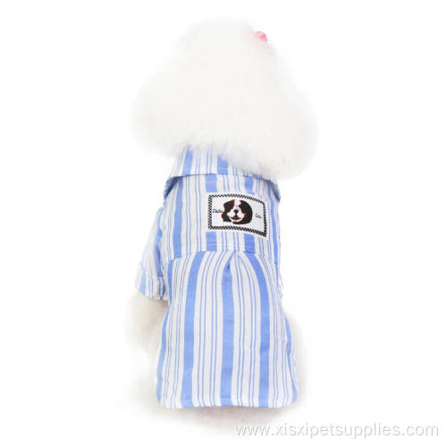 Eco-friendly nice look stripe cotton summer dog shirt
